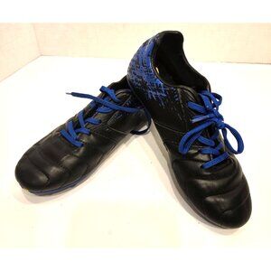 Brava Soccer Futbol Cleats Youth Boys Size 3.5D Blue Black Yellow Lace Up 160464
